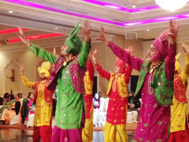 Dozens of Canadian youth connected to their roots with their display of a high-tempo bhangra dance. Bhangra is a traditional folk dance of the state of Punjab in India.