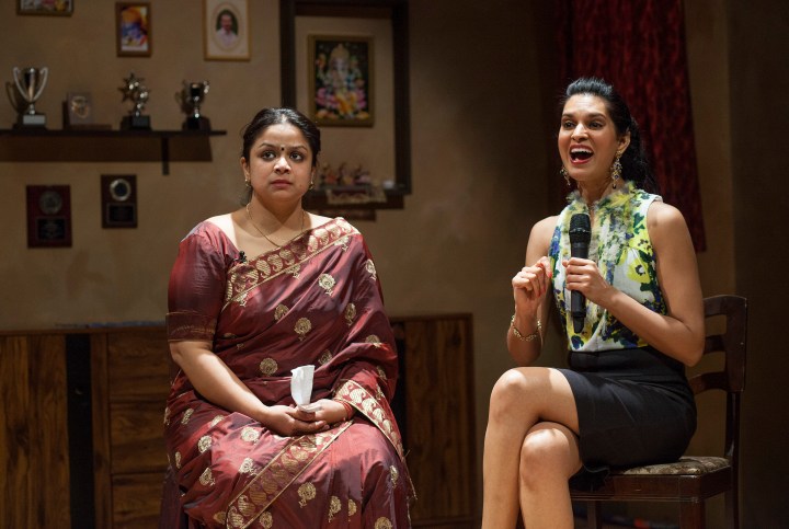 Anusree Roy as Malini and Asha Vijayasingham as Usha in Free Outgoing. The play ran at Factory Theatre recently and exposes the sexual hypocrisy of society.