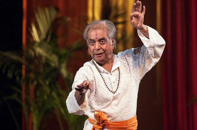 Kathak maestro Pandit Birju Maharaj dancing